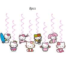 Sanrio 90pcs Sanrio Hello Kitty Party Supplies,Included Birthday Banner,Hanging Vortex,Plates,Napkins,Tablecloth For Hello Kitty Birthday Party Decorations,For Hello Kitty Party Decorations,Hello Kitty Birthday Party Decorations,Hello Kitty Party Decorations