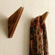 Ganchos de pared de madera hechos a mano en estilo rústico, ideales para colgar abrigos, sombreros en entradas, dormitorios y baños