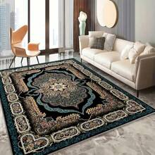 25th Anniversary New Edition Large Area Rug, Personalized Dark Vintage Pattern, Bohemian Style, Crafted With High-Density Knitting, Featuring Slip-Resistant, Fade-Resistant, And Abrasion-Resistant Surface, Non-Slip Granulated Backing For Enhanced Traction.
