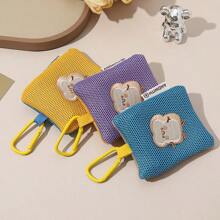 Borsellino portamonete di moda in 3 colori, custodia per auricolari, organizer per rossetto, borsa portaoggetti piccola e carina