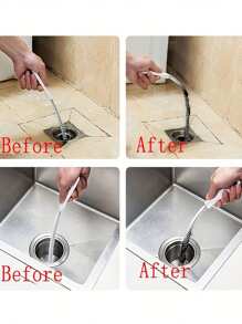 1/3/5pcs Kitchen Sink Drain Hair Remover Tools, Flexible Handheld Drain Cleaning Hooks For Home Plumbing Clogged Pipes
