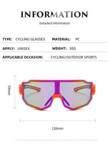 One-Piece Frameless Casual Sports Eyeglasses For Women, Suitable For Outdoor Activities Like Cycling, Hiking, Climbing, Tennis - Unisex Anti-Wind And Anti-Sand Frame