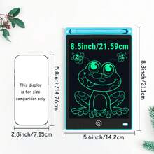 XZBB LCD-Schreibtafeln in verschiedenen Größen 8,5/10/12/16/20 Zoll, Kinderschultafel zum Zeichnen, Multifarbiges Großformat-Schreib- und Zeichenwerkzeug, kreatives Talent, Denkaufgaben für Kinder ab 3 Jahren, One-Touch Bildschirm löschen/sperren, Reise/Geburtstags/Einschulung/Weihnachtsgeschenk, zufälliger Rahmen im Blindpack