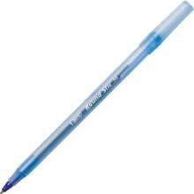 Round Stic Xtra Life Ballpoint Pens, Medium Point (1.0mm), Blue, Flexible Round Writing Comfort, 60-Count