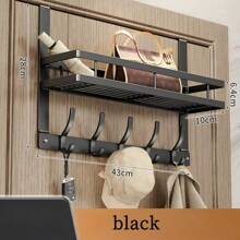Over The Door Hook Storage Rack - Door Back Hook Towel Rack, Coat Hanger For Door, Fits 1.33-1.77 Inch Door Thickness, Easy To Install, Home Essentials, Kitchen Bathroom Accessories