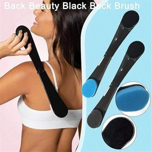 2 pezzi Applicatore per la schiena, applicatore di lozione per la schiena, applicatore pieghevole per lozione autoabbronzante, facile applicazione per le zone difficili da raggiungere, aspetto impeccabile, accessori per il bagno per uomo e donna, spazzola per la schiena, cura personale, pieghevole per tornare a scuola