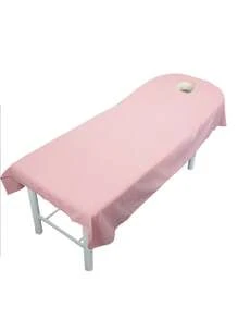 Housse de table de massage spa haut de gamme – Drap de lit durable et facile à nettoyer, avec trou pour le visage, élastique pour les cliniques de beauté (taille : 75 cm x 190 cm)