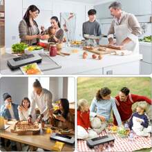 5-In-1 Food Vacuum Sealer Machine With Powerful Suction, Dry And Moist Food Fresh Sealing Machine For Meat, Vegetables, Millet (Sliver)