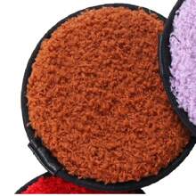 3pcs Reusable Facial Cleansing Pads, Dual-Sided Washable, In Random Colors, Portable