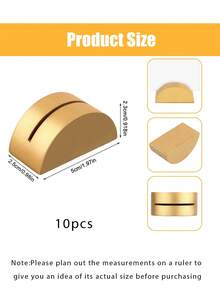 2 件/5 件/10 件半圆形金色桌号夹，现代桌卡夹，照片卡夹，适用于婚礼、派对、周年纪念、生日庆祝 - 彩色 - 查看 10