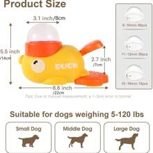 1pc Rubber Duck Automatic Pet Feeder, Smart Interactive Dog Treat Dispenser, Dog Food Dispenser