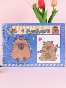 1 pieza Libro para colorear del Capibara: Libro para colorear lindo y acogedor para adultos y adolescentes con adorables animales, de vuelta a la escuela, útiles escolares