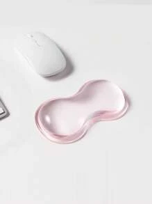 1 Set Crystal Clear Wave Shape Wrist Rest Pad For Mouse Pad, Keyboard Palm Rest, Wrist Support Cushion - Cool & Comfortable