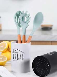 1 Peça Porta-Utensílios de Aço Inoxidável para Cozinha, Organizador de Ferramentas de Cozinha de Grande Capacidade para Colheres, Pauzinhos, Prateleira de Armazenamento de Cozinha, Escorredor de Talher, Utensílios de Cozinha, Decoração de Ambiente, Adequado para Cozinha, Restaurante, Festa, Acampamento, Ao Ar Livre, Reunião, Presente para Amigos, Presente para Família