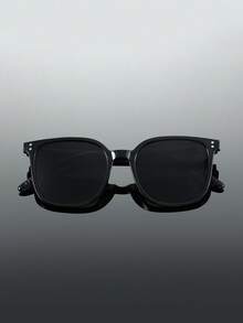 Masculinos Pretos com Armação Geométrica em Plástico e Lentes Coloridas - Estilo Moderno e Simples - Acessórios Básicos para Dirigir, Jogar Golfe, Usar no Escritório, Pescar e para o Trabalho - Multicolorido - Ver 3