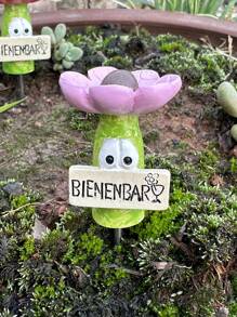 Floral Insect Waterer - Charming Waterer For Wild Bees And Insects, Biennbar Flower & Insect Waterer, Bee Water Station Cup, Butterfly Waterer Cup, Outdoor Garden Wood Pillar Yard Decor