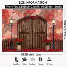 Valentine's Day Flowers Backdrop Wall For Wedding Red Rose Painted Floral Decorations Party Backgrounds Photo Props