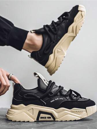 Fashionable New Unisex Sports Shoes For Men And Women, Shock-Absorbing And Elastic, Versatile, Wear-Resistant, Soft-Soled, Non-Slip, Odor-Resistant, Suitable For Work, Travel, Casual Sports, Outdoor Lace-Up Running Shoes, Non-Slip, Lightweight And Comfortable, Suitable For Outdoor Sports, Camping, Jogging, Fitness, And Entertainment.