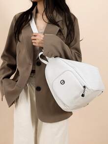 Fashion Women's Bag 2025 Spring/Summer New Style Leisure Spring Personalized Fresh And Simple Large Capacity Handheld Backpack - White - View 9