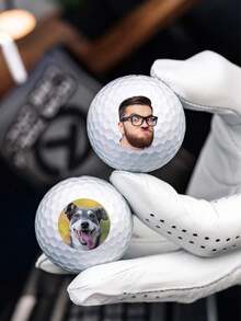 1pc Customized Photo Golf Ball, Personalized Golf Ball, Men's Customized Photo & Name Golf Ball, Couples Customized Photo Golf Ball, Personalized Face Golf Ball, Can Be Customized As Valentine's Day Gift, Funny Men's Golf Ball, Exquisite Customized Gift Suitable For Him/Her, Dad, Mom, Friends, Grandpa, Unique Father's Day Gift, Housewarming, Elegant Living, Artistic Living