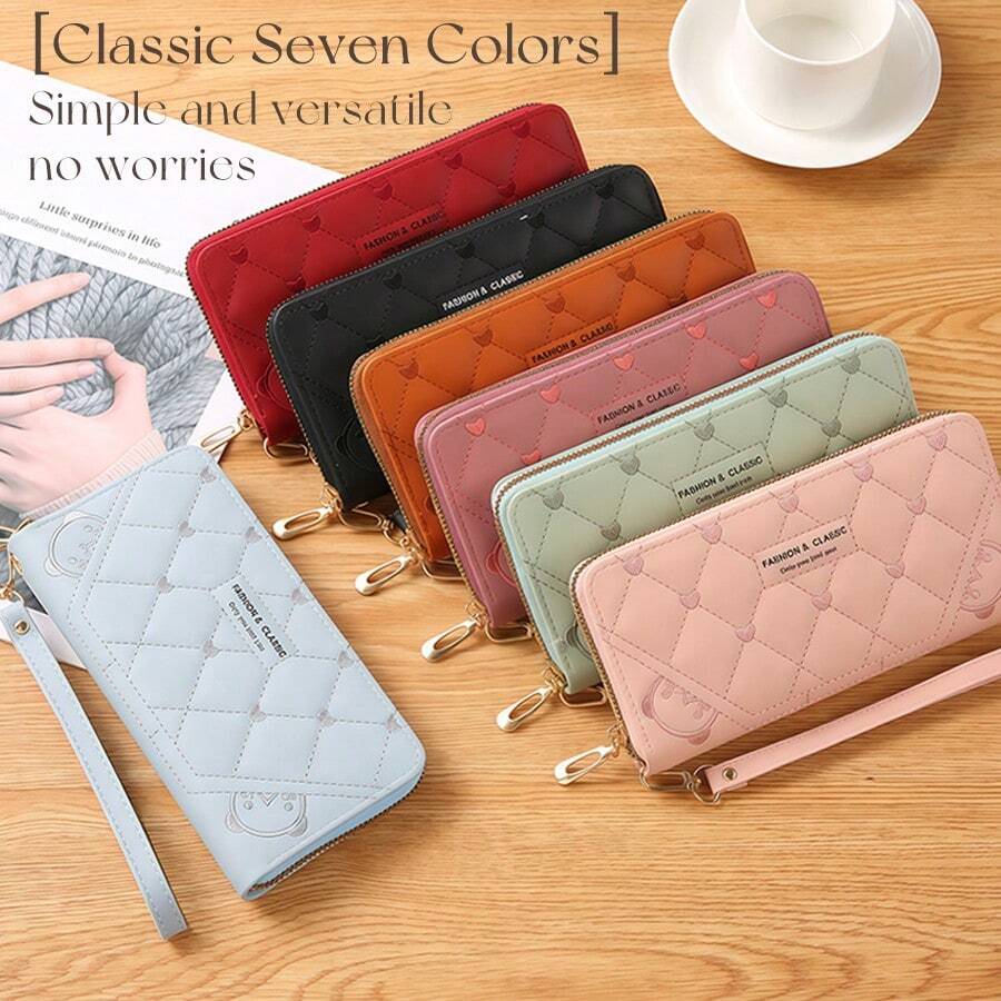 1pc Women Multifunctional Wallet Large Capacity Card Slots Short Zipper Pouch Versatile & Fashion Phone Coin Purse For Women Mini Wallet Purse Wallet Long Wallet Wristlet Wallet Keychain Wallet