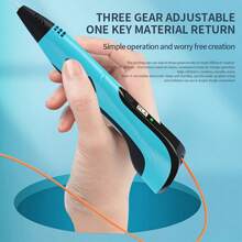 10 filaments PLA de 3D Pen de 1,75 mm lumineux, mesurant 5 m chacun, soit un total de 50 m, kit d'échantillons PLA de 3D Pen, couleurs aléatoires, 1 stylo de soudure 3D, stylo d'impression 3D, stylo multifonction, stylo de graffiti 3D, outil créatif DIY à chargement rapide de type C, adapté pour les étudiants avec écran LCD, comprenant 10 m de filament PLA, cadeau d'anniversaire (couleur du fil aléatoire, certains styles/positions/couleurs aléatoires) (Remarque : pas de chargeur USB)