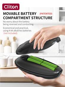 CLITON Auto Electric Can Opener - Effortless Hands-Free Kitchen Gift For Women, Perfect Holiday Present For Mom/Wife/Girlfriend, Smooth Edge Design, Battery-Powered & Portable - Ideal For Christmas, Birthdays, Housewarming