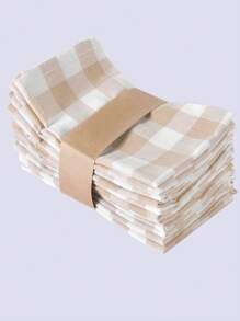 2/6/12/240pcs Retro Minimalist Plaid Dinner Napkins, Suitable For Party, Banquet, Wedding, Reusable And Washable