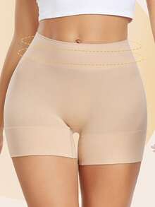 2PCS Women's Plus Slip Shorts For Under Dress Seamless Smooth Shapewear Shorts Anti Chafing Boyshort Panties - Multicolor - View 2