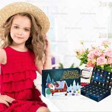 "Ready To Ship" Advent Calendar Christmas Jewel 24 Days Countdown Calendar Mineral Fluorite Jewel Natural Stone Crystal Stone Mineral Collection Box Christmas Crystal Boy Girl