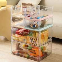 Foldable Storage Basket Stackable Storage Box Acrylic Desktop Miscellaneous Item Box Organizer Makeup Boxes Organizer Jewelry Basket Organizer