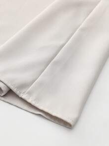 Men's Traditional Long Sleeve Embroidered Mandarin Collar Loose Robe, Casual & Formal Muslim Abaya - Khaki - View 8