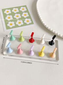 Soporte para práctica de arte de uñas con punta larga de acrílico y cristales, decoración de uñas vintage de flores de resina y cristal, uso en casa y salón, adecuado para madres, hermanas, esposas, amantes, bodas