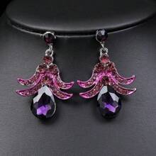 1 Set Women's Jewelry Set: Necklace, Earrings 3pcs, Bridal Evening Party Accessory, Fashionable Luxury Shiny Rhinestone Set