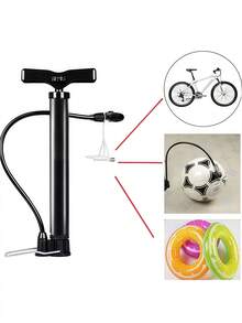 1 件便携式气泵带球针高压气泵，多功能气球和自行车气泵，适用于篮球、足球