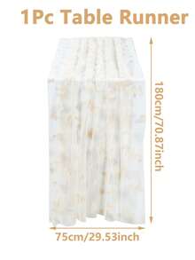 1pc Butterfly Mesh Table Runner, Double-Sided Sheer Table Cloth, Chiffon Thin Gauze Table Cloth, Suitable For Birthday Party Decoration, 75*180cm Table Cloth, DIY Craft, Butterfly Theme Party Decoration, Gender Reveal Party Decoration, Wedding Decoration, Baby Shower Decoration, Wedding Supplies, Bridal Shower Favor, Butterfly Theme Birthday Decoration, Butterfly Theme Baby Shower Decoration, Butterfly Theme Party Supplies - Butterfly - View 7