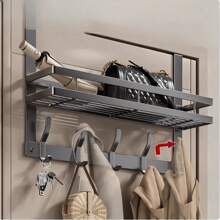 Over The Door Hook Storage Rack - Door Back Hook Towel Rack, Coat Hanger For Door, Fits 1.33-1.77 Inch Door Thickness, Easy To Install, Home Essentials, Kitchen Bathroom Accessories