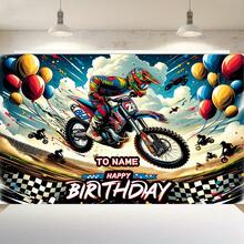 [Customized] Personalized Birthday Party Backdrop, Rainbow Race Car Theme Birthday Elegant Customized Backdrop Wall, Home Decor, Customizable DIY Pattern Party Decor Wall Hanging, No Electricity Required,Art Activities For Children - 1PC - View 6