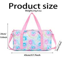 Bolsa de deporte estilo bolso de viaje con diseño de sirena y unicornio para niñas, bolsa de fin de semana, bolsa de viaje, bolsa de dormir, bolsa de gimnasio, bolsa de baile, regalo