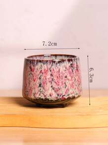 1pc 180ml Creative Ceramic Coffee Cup With Crackle Glaze, Espresso Cup, Latte Art Cup, Ice Cream Cup, Mousse Cup, Breakfast Milk Cup, Couple Cup, Suitable For Home And Office Use, Christmas, Ramadan, Eid Al-Adha Gifts Back To School