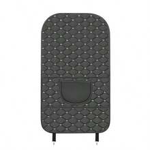 1pc Universal PU Leather Anti-Kick Mat For Car, Waterproof Car Seat Back Protector Cover With Storage Pocket, Car Seat Accessory, Car Essentials - Black - View 9