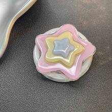 Korean-Style Colorful Star Magnetic Phone Stand, Powerful MagSafe Desk Holder For Slouchy Use Compatible With IPhone, Android Phone, Gift For Birthday, Family, Friends Push-Pull Phone Grip, Phone Holder, Phone Accessories - 彩色 - 查看 7