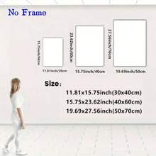 1/3PCS Optional Frame Posters Wall Arts Vintage Poster Waterproof Home Living Bedroom Bar Aesthetic Decor ﻿ ,Wall Art With Frame