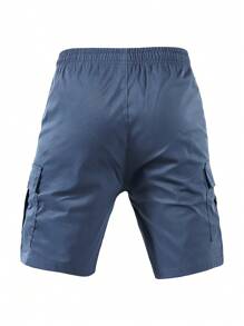 Pantaloncini cargo con vita elastica e coulisse, tasche grandi, pantaloni casual estivi da esterno unisex