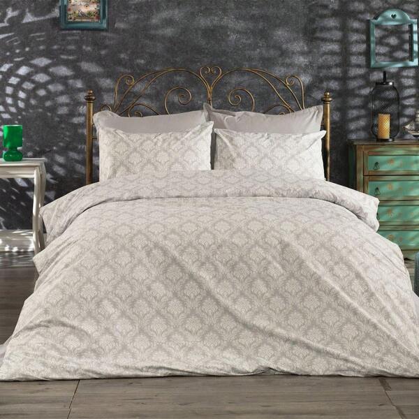 [Hergestellt in der Türkei] Weiche Baumwoll-Mischung 3/4 Stücke Bettwäsche-Set | 160*220 / 220*240 Bettbezug + 180*240 / 240*260 Spannbettlaken + 50*70 Kissenbezug(e) | Minimalistisches & gemütliches Design