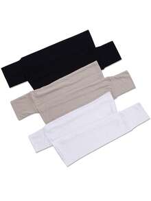 Mangas de protección solar de algodón de unicolor y delgado, protectores de brazos básicos para uso diario y conducción - multicolor - Ver 5
