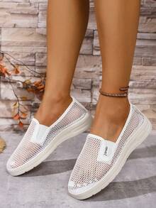 Nouvelle mode été 2025 Chaussures de sport décontractées respirantes pour femmes, style bohème - Blanc - Voir 3