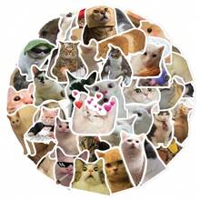100 Cat Meme Stickers, Cute And Funny, Ghost Animals, Cats, Ins, Emojis, Memes, Materials, Handbook Stickers