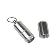 1Pc Aluminum Alloy Material, Waterproof, Anti-Fall, Portable Keychain Suitable For Storage Containers For Medicines, Toothpicks, Cigarettes And Other Valuables Multifunctional Key Pendant, Car Key Pendant