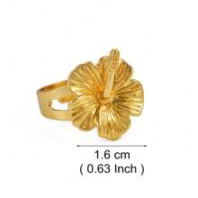 1 Stück Hibiskus-Blumen-Ringe für Frauen und Mädchen, Hawaii-Schmuck, Madagaskar, Guam